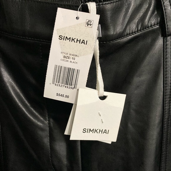 SIMKHAI Sofia Vegan Leather Cargo Pants - Picture 4 of 7
